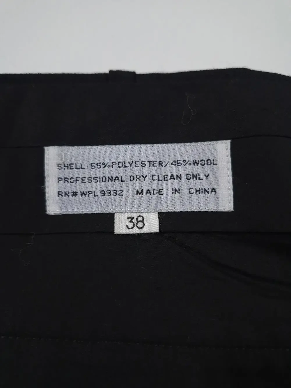 VTG Jahardi Dress Pants Mens 38x36 Black Wool Blend Flat Front Classic NWT